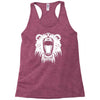 lion head roaring Racerback Tank