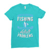 go fishing Ladies Fitted T-Shirt