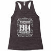 vintage made in 1984 perfectly aged a living legend Racerback Tank