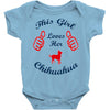 this girl love her chihuahua Baby Onesie
