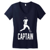 captain pinstripes Women's V-Neck T-Shirt