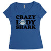 crazy lady shark Women's Triblend Scoop T-shirt