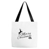 merry christmas flower Tote Bags