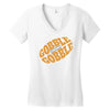 gobble gobble football herren Women's V-Neck T-Shirt