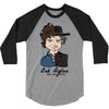 Bob Dylan Then and Now 3/4 Sleeve Shirt
