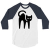 cat black 3/4 Sleeve Shirt