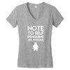 note to self penguin are awesome Women's V-Neck T-Shirt