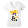 wat skateboard Women's V-Neck T-Shirt