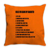 rules for dating my daughter shirt t shirt perfect father's gift Throw Pillow