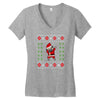 pug christmas Women's V-Neck T-Shirt
