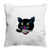 balck cat Throw Pillow