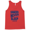official t shirt mens you me at six sinners never sleep big all sizes Tank Top