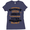 Super Cool Granddaughter Of A Freaking Awesome Father Ladies Fitted T-Shirt