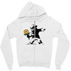 banksy flower Zipper Hoodie