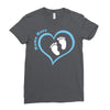 Baby Boy with Heart Any Name Customized Ladies Fitted T-Shirt