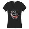 Space Skeleton Women's V-Neck T-Shirt