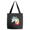 rainbow unicorn Tote Bags