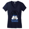 Some Girls Love Diamonds This Girl Loves Balls Women's V-Neck T-Shirt