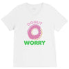 donut worry V-Neck Tee