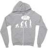 banksy funny human evolution indie Zipper Hoodie