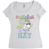 unicorns are born in may cute unicorn Women's Triblend Scoop T-shirt