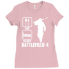 eat sleep battlefield 4, funny Ladies Fitted T-Shirt