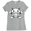 cat cap Ladies Fitted T-Shirt
