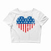 usa flag 2 Crop Top