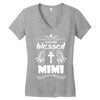 I Am One Blessed Mimi Women's V-Neck T-Shirt