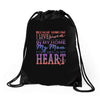 my mom is in heaven forever Drawstring Bags