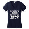 i never dreamed i'd end up to be a perfect freaking husband but here i Women's V-Neck T-Shirt