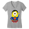 minion parody superman Women's V-Neck T-Shirt