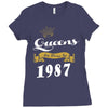 queens are born in 1987 Ladies Fitted T-Shirt