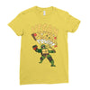 vegan pizza power Ladies Fitted T-Shirt