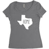 home texas outline Women's Triblend Scoop T-shirt