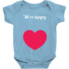 We're Hungry with Heart Baby Bodysuit