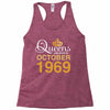 queens are born in october 1969 Racerback Tank