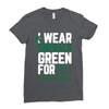 i wear emerald green for liver cancer awareness Ladies Fitted T-Shirt