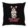 busy doing nothing Throw Pillow