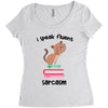 i speak fluent sarcazm. Women's Triblend Scoop T-shirt