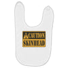 caution skinhead, ideal birthday gift or present Baby Bibs