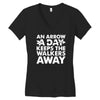 an arrow a day zombie dary Women's V-Neck T-Shirt