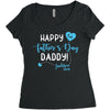 Happy First Father's Day Daddy Women's Triblend Scoop T-shirt