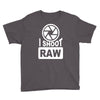 i shoot raw photography camera photograph Youth Tee