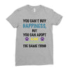 you can't buy happiness, but you can adopt a cat and that's pretty muc Ladies Fitted T-Shirt