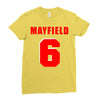 baker mayfield new jersey number Ladies Fitted T-Shirt