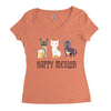 happy meowr Women's Triblend Scoop T-shirt