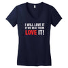 i will love it if we beat them Women's V-Neck T-Shirt