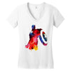 full color Women's V-Neck T-Shirt