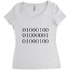 dad in binary code Women's Triblend Scoop T-shirt